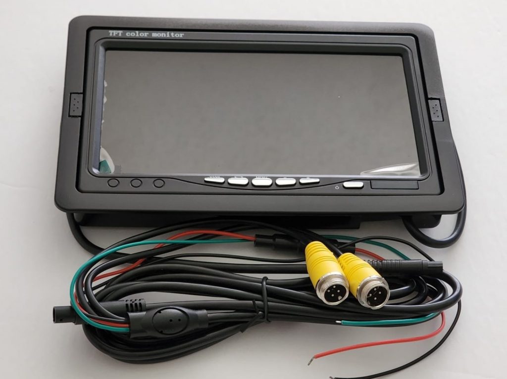 Monitor 7 Pulg., Camara Reversa IR y Cable 15M 4Pin - ComprasW